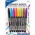 Bazic Fine Tip Bright Assorted Permanent Markers w/ Pocket Clip (8/Pack)  BZ1290