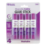 Bazic Washable Disappearing Medium Glue Sticks  -4pk (.28oz/8g)  BZ2023