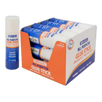 Bazic Premium Medium Glue Sticks  -12pk (0.7oz/21g)  BZ2054