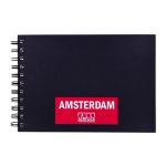 Amsterdam Black Hard, Spiral-bound Sketchbook (A5)  5.8"x8.3"   93023022