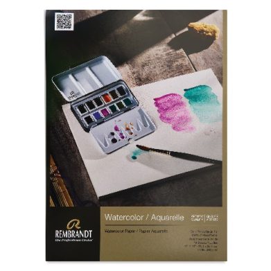 Rembrandt Watercolor Paper Pad Cold Press Fine 100% Cotton- 10"x14" (10shts)   RT93078006