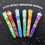 Bazic Assorted Space Monster 10 Color Retractable Pen  (EACH SOLD SEPARATELY)    BZ17001