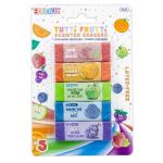 Bazic Tutti Frutti Scented Erasers 5ct  BZ2222