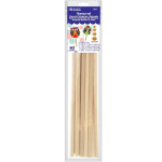 Bazic 3/8" x 12" Round Natural Assorted Diameter Wooden Dowels (10/Bag)  BZ6813