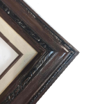 Closeout Econo Frame Walnut Wire Brushed with Linen Liner - 4"x5"