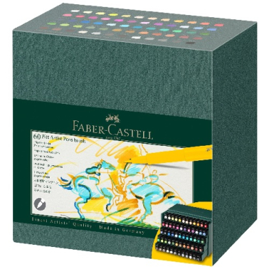 Faber Castell Pitt Artist Brush Pen Studio Box Set- 60ct   FC167193