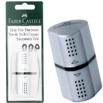 Faber Castell Grip Trio Pencil Sharpener, (Blister carded) -Silver   FC283898T