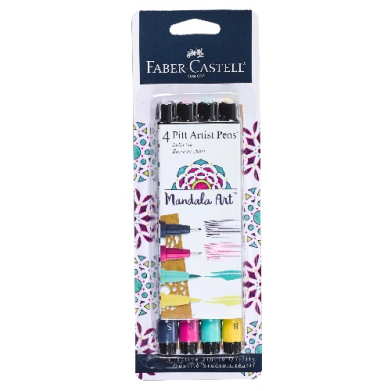 Faber Castell Creative Studio Pitt Artist Pen Set Mandala Art 4ct FC770089