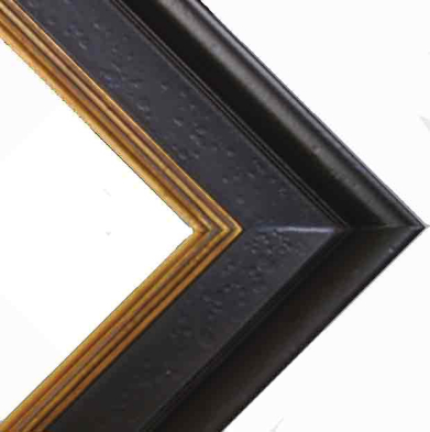Series 20A - Rich Black Plein Air Frame with Gold Lip    FRMTP-20A-18x24