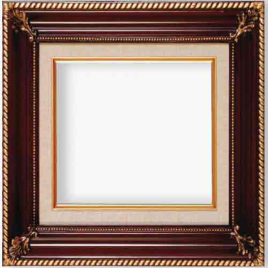 Series 296 Ornate Dark Walnut & Gold Frame with Linen Liner  FRMTP-296W-11x14