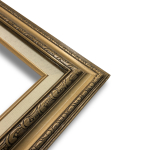Econo Frame Gold Gold with Linen Liner - 15" x 30"