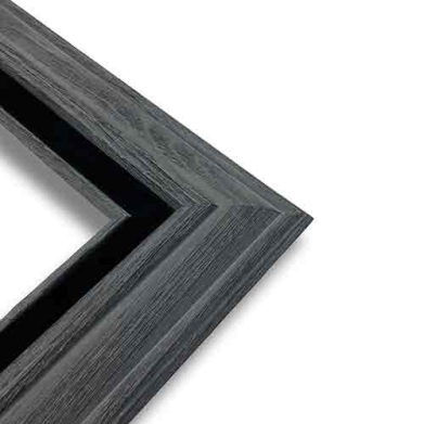 Econo Frame Tuscan Drift Grey with Black Velvet Liner - 18" x 36"