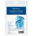 Strathmore Creative Announcement Cards and Envelopes - Fluorescent White with Deckle Edges, 3 1/2" x 4 7/8", 6Pk ST205-11