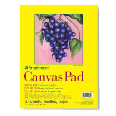 Strathmore 300 Series Canvas Pad  9" x 12" (10 sheets, 8oz) ST315-09