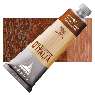 Maimeri Italian Natural Earth Oil Color - Sardinian Red Earth, 60 ml tube