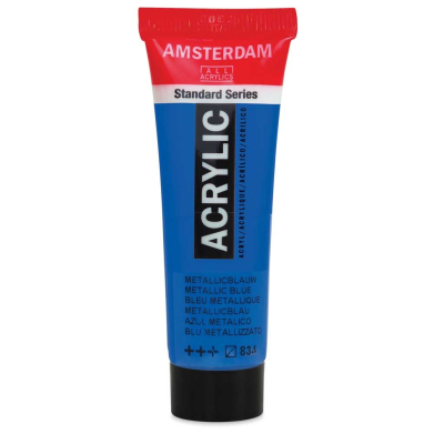 Royal Talens Amsterdam Acrylic Paint - (0.7oz/20ml) Metallic Blue RT17048340