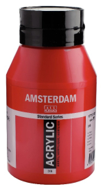 Royal Talens Amsterdam Acrylic Paint - (33.8oz/1000ml) 318 Carmine