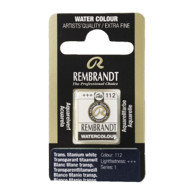 Rembrandt Professional Watercolor Half Pan -112 Transparent Titanium White