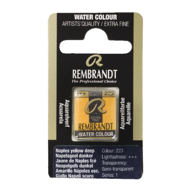 Rembrandt Professional Watercolor Half Pan -223 Naples Yellow Deep