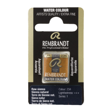 Rembrandt Professional Watercolor Half Pan -234 Raw Sienna