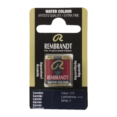 Rembrandt Professional Watercolor Half Pan -318 Carmine