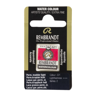 Rembrandt Professional Watercolor Half Pan -321 Permanent Madder Light