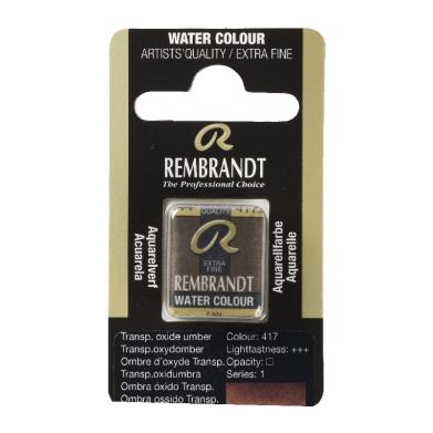 Rembrandt Professional Watercolor Half Pan -417 Transparent Oxide Umber