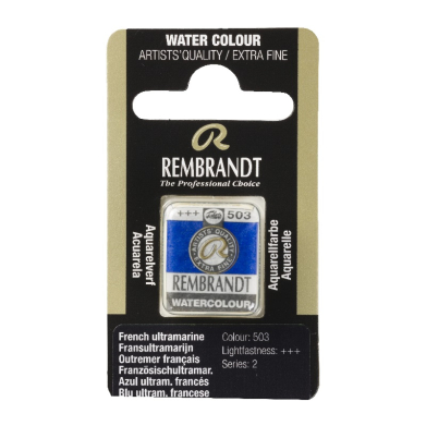 Rembrandt Professional Watercolor Half Pan - 503 French Ultramarine Blue