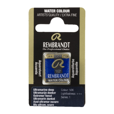 Rembrandt Professional Watercolor Half Pan -506 Ultramarine Deep
