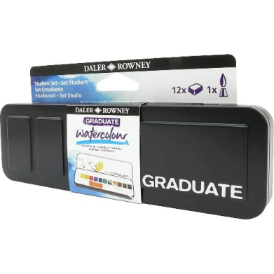 Daler Rowney Graduate 12ct Watercolor Half Pan Set 135900012