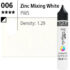 System3 Fluid Acrylics Zinc Mixing White -250ml Bottle 139250006