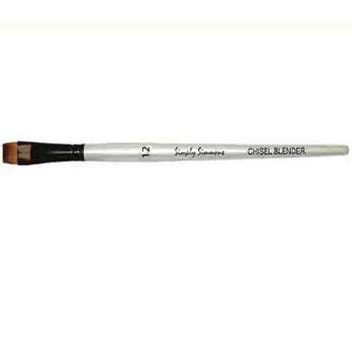 Daler Rowney Simply Simmons Mixed Media Brush - Short Handle, Chisel Blender, Size 12 DR255062012