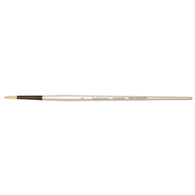 Daler Rowney Simply Simmons Oil/Acrylic Brush - Long Handle, Bristle Round, Size 4  DR255145004
