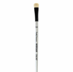 Daler Rowney Simply Simmons Mixed Media Brush - Short Handle, White Goat Oval Mop, Size 1/4"  DR255452025