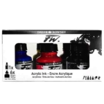 Daler Rowney FW Acrylic Artists Ink Set - Primary Set 160100007