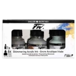 Daler Rowney FW Acrylic Artists Ink Set - Shimmering Set 160110007