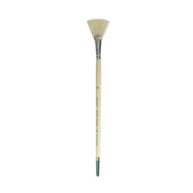 Daler Rowney Robert Simmons Signet Bristle Brush - Fan, Long Handle, Size 10  DR222146010