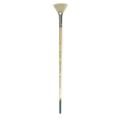 Daler Rowney Robert Simmons Signet Bristle Brush - Fan, Long Handle, Size 4  DR222146004