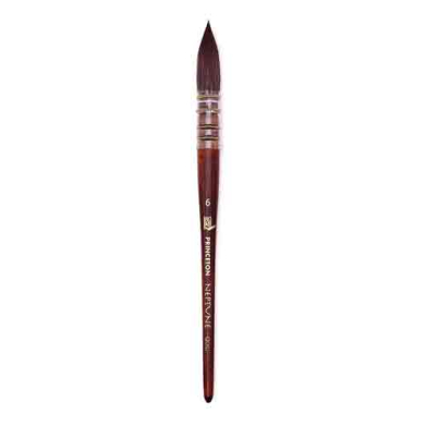 Princeton Neptune Series 4750 Synthetic Squirrel Brush – Short Handle Quill 6   PRN4750Q6