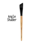 Princeton 6450 Series Catalyst Polytip Bristle Brush - Short Handle Angle Shader 1/4"
