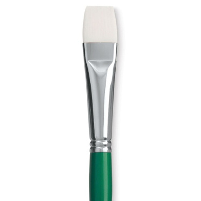 Princeton Summit 6100 Series White Synthetic Long Handle Brush for Oil & Acrylic - Bright 12