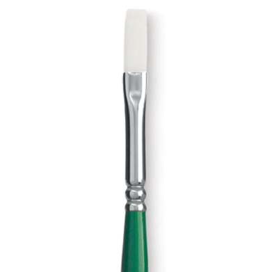 Princeton Summit 6100 Series White Synthetic Long Handle Brush for Oil & Acrylic - Flat 2