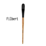Princeton 6450 Series Catalyst Polytip Bristle Brush - Short Handle Filbert 2
