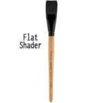 Princeton 6450 Series Catalyst Polytip Bristle Brush - Short Handle Flat Shader 10