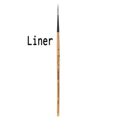 Princeton 6450 Series Catalyst Polytip Bristle Brush - Short Handle Liner 1