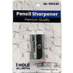 Pacific Arc Carded Single Hole Metal Pencil Sharpener  PAML-1004BC