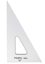 Pacific Arc Scholastic 10" Clear 30/60 Triangle -  PAST360-10