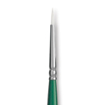 Princeton Summit 6100 Series White Synthetic Long Handle Brush for Oil & Acrylic - Round 2/0
