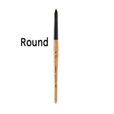 Princeton 6450 Series Catalyst Polytip Bristle Brush - Short Handle Round 0