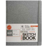 Royal & Langnickel Hardbound Grey Sketchbook 8x11, 81lbs, 80 sheets  ROYSKTGRY-811